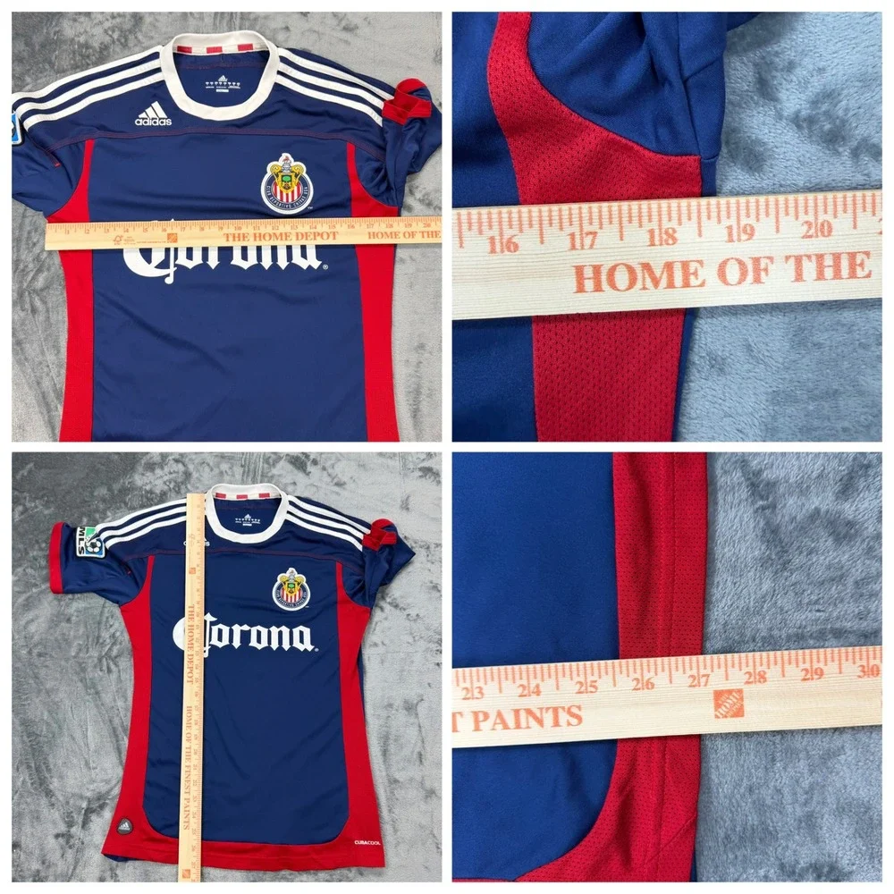 Rare Adidas 2013 Chivas USA MLS Soccer Jersey Mens Small Blue Corona Meerschaert